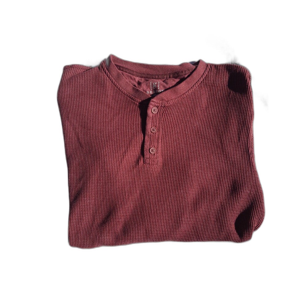Vintage Y2k Waffle Thermal Henley Dexter Kill Shirt Grunge alt
